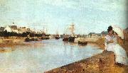 Berthe Morisot The Harbor at Lorient oil painting reproduction